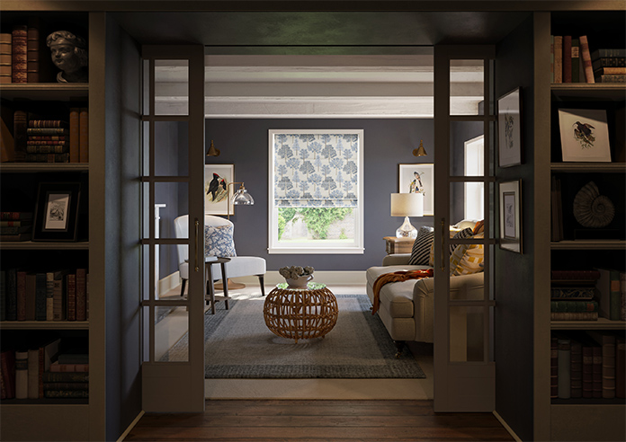 Coppice Faux Silk, Jean - Motorised Roman Blind - Image 8